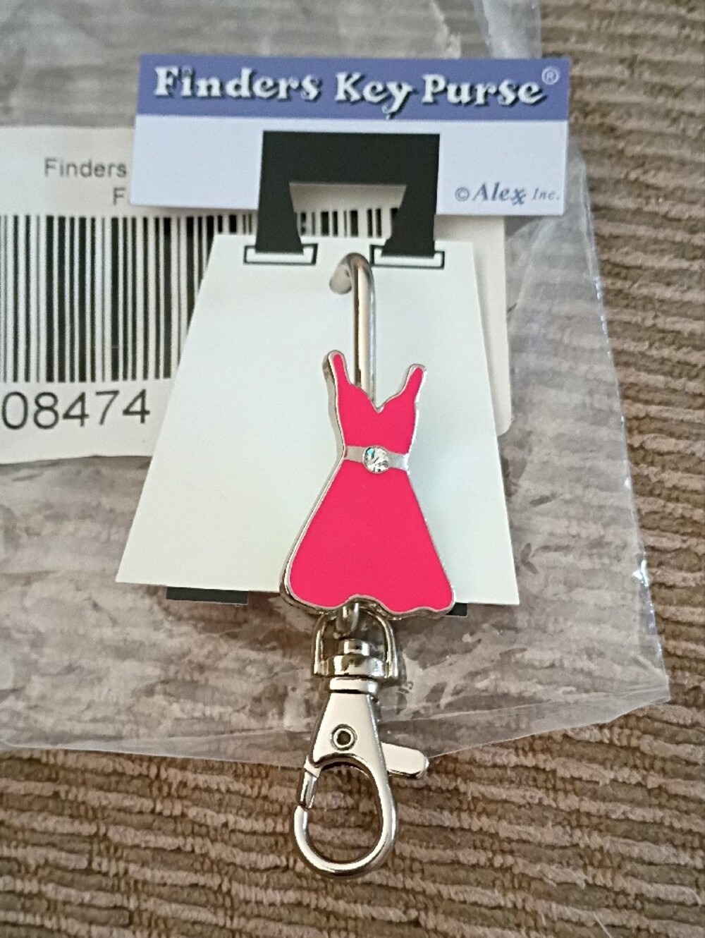 Red Dress Keychain Charm - Picture 2 of 2